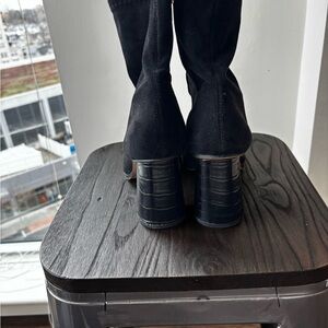 Dolce Vita Suede Black Ankle Boots